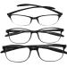 3 Reading glasses Dioptria 1.0+ 1.5+ 2.0+ 3.0+ 3.5+ 4.0+ very light and pleasant to wear good quality unisex- Suitable for them and her menand women reading aid Schwarz 4.0 diopters