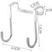 BELLIFFY 6pcs Kitchen Sundries Hooks Purse Wall Hook Overdoor Stainless Steel Cabinet Door Hanger 7.5X6.5CM Silver - Buy Online on GoSupps.com