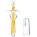 1set Baby Finger Toothbrush for Training Teething Kids Soft Silicone Training Toothbrush Baby Children Oral Care Tooth Brush Baby Stuff Yellow