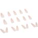Luvadeyo 24 PCs Press On Nails Medium White French & Swirl Designs | Acrylic Fake Nails with Glue for Women The Pink Wave - Buy Online on GoSupps.com