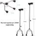 Canes Four-Legged Walking Stick Non-Slip Elderly Medical Crutch with Walking Stick Lightweight Multifunctional Adjustable Aluminum Alloy Walking Aid - Buy Online on GoSupps.com
