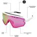 Phieres Sharkbiteph Origin - Eco-Friendly Unisex Sports Glasses | Polarized UV400 Protection Extended Ventilation Stylish MTT WHT Pink/Cherry - Buy Online on GoSupps.com