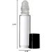 10ml Empty Clear Roll-On Bottles with Roller & Black Caps - 144 Pcs for DIY Perfume & Essential Oils | International Shipping - Buy Online on GoSupps.com