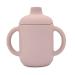 Silicone Baby Cup with Lid | Training Cups for Toddlers | Sippy Cup with Handles Teether Top | Ergonomic Silicone Sippy Cups for Toddlers | Hypoallergenic First Sippy Cups for Babies 6 months (Pink)