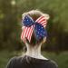 American Flag Cheer Bow for Girls - Red White Blue Patriotic Hair Accessory - Buy Online on GoSupps.com