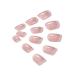 Brishow Pink French Press-On Nails 24 Ballerina Acrylic Short Artificial Nails for Women & Girls Easy Stick-On Manicure - Buy Online on GoSupps.com