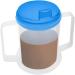 Wolvex Adult Drinking Cup Beaker - Handles, Anti-Spill Lids - Blue - Dishwasher & Microwave Safe - BPA, PVC, Latex Free - Buy Online on GoSupps.com