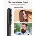 ANGENIL Travel Hair Straightener Brush Nano Ceramic Titanium 4 Heat Settings Dual Voltage for Black Hair & Beards Frizz-Free Finish Auto Shut-off - Buy Online on GoSupps.com