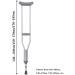 Crutches for Adults Underarm Walking Stick Lightweight Height Adjustable Great for Travel or Work Lucky Star - Buy Online on GoSupps.com