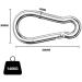 Mesybveo 12-Piece Stainless Steel Carabiner Hooks - 140 kg Load Capacity Ideal for Camping Hammocks & Fishing Durable & Secure Spring Closure - Buy Online on GoSupps.com