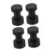 Artibetter 4pcs Towels Hooks Storage Home Practical Premium Wall for Waterproof Metal Towel Screws Bathroom 2.9X1.8CM Black