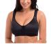 Posture Corrector Bra for Women Front Closure Wirefree Back Support Bras with Adjustable Straps Workout Bra B Small