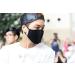 Korean Unisex Kpop Basic Black Cotton Face Mask + Oil Blotting Paper Bundle - Buy Online on GoSupps.com