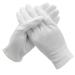 Veemoon 6 Pair Hand Protective Gloves Stretchable Lining Glove Thermal Gloves Industrial Gloves Safety Gloves Soft Gloves Cosmetic Make-up Moisturising Gloves Spa Gloves Pan Beads White