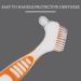 Dental Prostheses Cleaning Brush Set | Ergonomic False Teeth Brush with Double Bristles for Denture Care (Purple) - Portable & Multi-Layer Design - Buy Online on GoSupps.com