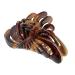 Motique Accessories 5 inch Large Jaw Clip Hair Claw with leaf design Brown