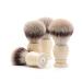 M HLE Handmade Large Shaving Brush - Silvertip Fibre Precious Resin Handle Ivory | Best for Luxury Grooming - Buy Online on GoSupps.com