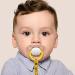 Felfang 6-Way Pacifier Band for Babies | Adjustable Fabric Pacifier Chain with Clips | Perfect for Young Girls | Triangle Design for Bibs - Buy Online on GoSupps.com