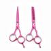 Professional 5.5 Inch Pink Hair Cutting Shears & Thinning Scissor for Female Barbers - J-5.5 inch-Pink - Buy Online on GoSupps.com