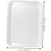 Alipis 1pc Tray Footstool Decor Feeding Serving Plate Appetizer Plates Cake Fruit Holder Food Tableware 38.5X28.5X2CM White - Buy Online on GoSupps.com
