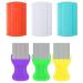 nuoshen 6 Pcs Lice Comb Double Sided Plastic Hair Comb Metal Teeth Nit Combs Head Lice Treatment for Adults Kids Dogs Cats