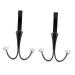 GRIRIW 2pcs Hangers Wall Mounted Clothes Hanger Towel Hook Over The Door Hanger Bedroom Hook Hat Lip Gloss Black 17.00X9.00X8.00CM