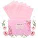 CangNingShang 100 Sheets Tissues Face Oil Blotting Papers Makeup Acne Prone Skin Daily Use Natural Oil Absorbing Flax Pink Linen pink