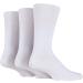 ZRWASKA Women's Diabetic Socks Oedema friendly Wide Honey Comb top soft cuff Ankle Non-Elastic for Swollen feet Legs Non-Binding Circulatory Sock 3 Pack Size 4-7 4-7 White (3 Pairs)