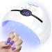 Nailgirls dryer UV nail lamp for gel nails 48W LED lamp nails with 3 timer LCD display nail dryer UV lamp for car sensor nail polish dryer device to family finger toe and salon (white1)