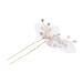 FRCOLOR Rhinestone Hair Clip Gems for Hair Hairstyling Hair Fork Rhinestone Hairpin Bobby Hair Pin Rhinestone Hair Accessories Pearl Leaf Hair Pin Flowers Wedding Zinc Alloy Bride