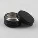 Zeoabsy 10pcs 15ml Matt Black Aluminum Jars Empty Round Doses with Screw Lid for Cosmetics Candles & Ointments + 5 Spatulas & 1 Label - Buy Online on GoSupps.com