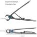 2x Nail Clipper Set Thick Toenail & Fingernail Cutter with Wide Jaw Opening Stainless Steel Silver & Black - Buy Online on GoSupps.com