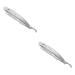 Beaupretty 2st Barturketter Hairdresser Friseurrasierer straight eyebrow shape tool spatula on shave razor the security km