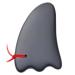Triangle Wave Scraper | Bian Stone Gua Sha Massage Tool | Traditional Anti-Aging Scraper | Shoulder and Neck | for Silky Smooth and Beautiful Skin