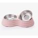 KuTi Kai Double Dog Bowls for Food and Water Premium Removable Stainless Steel Double Bowls with Non-Slip Bottom Non-Spill Dog Food Bowls for Pet and Small Dogs Cats etc (Medium Pink) Medium Pink - Buy Online on GoSupps.com