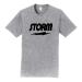 Logo Infusion Athletic Heather T-Shirt 90% Cotton - Storm Bowling - Black Storm Logo - Design 00BC Large