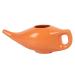 Porcelain Ceramic Neti Pot for Nasal Cleansing Sinus and Passages | Orange Colour