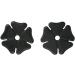 Black Spur Rowels - 1 1/8 inch Cloverleaf Design | AJ Tack Wholesale - Buy Online on GoSupps.com