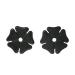 AJ Tack Wholesale Spur Rowels Black 1 1/8" Cloverleaf