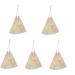 Baluue 5pcs Hair Dryer Storage Bag Make up Bag Organizer Bag Storage Bag Organizer Hairdryer Suede Beige