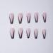 Xerling Gothic Black V Shape Nail Tips - 24 Pcs French Coffin Ballerina Press-on Nails for Women | Stylish Nail Art Kit - Buy Online on GoSupps.com