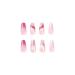 Justotry 24-Piece Coffin Floral Nails - Long Gradient Pink French Press-On Ballerina Fake Nails for Women - Buy Online on GoSupps.com
