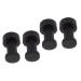 ABOOFAN 4 Pcs Bathroom Towel Hook Heavy Duty Clothes Rack Purses Black Towel Hook Towel Hooks Towel Rack 3X1.8X1.8CMx2pcs Blackx2pcs