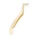 Hair Removal Tweezers False eyelash tweezers false eyelash therapeutic instrument eyelash lengthening curling forceps auxiliary clamp cosmetic forceps tool(Color:Gold)