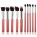 Milopon 10PC Make-Up Brush Set - Foundation Eyeshadow Eyebrow & Facial Brushes - Premium Cosmetic Tools for Women & Girls - International Shipping - Buy Online on GoSupps.com