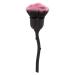 Nail dust brush art design puncture painting pen rose shape long grip nail art brush manicure nail polishing powder removal brush (02# black + pink))