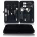 ENTT Manicure Pedicure 18 In 1 Grooming Kit for Men, Women - 18 PC Rubberized Finish Kit - Nail Clippers Kit - Premium Quality Professsional Kit - For Travel, Home, All Purpose Set (Black Case)