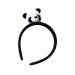 3 Packs Lovely Panda Head Hair Kits Plush Doll Hair Ties Headband Hair Clip Gift for Girl(Common 1 Panda)