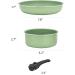 3PCS Frying Pan Set with Detachable Handle Space Saving Cookware Frying Pan Sauce Pan Non-Stick Oven Safe Up Dishwasher Safe Non Stick Frying Pan with Removable Handle - Buy Online on GoSupps.com