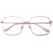 Dollger blue light filter glasses for women men blue light block glasses square metal metal large frame glasses anti blue light pc tv gaming pink
